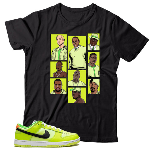 Nike Dunk Low Splash Volt shirt