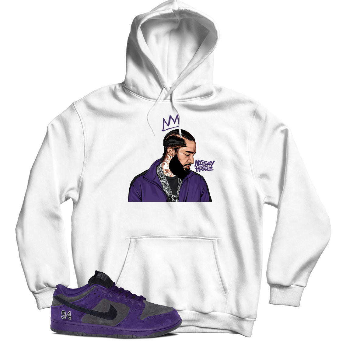 Hoodie Match Dunk Low Supreme Ink