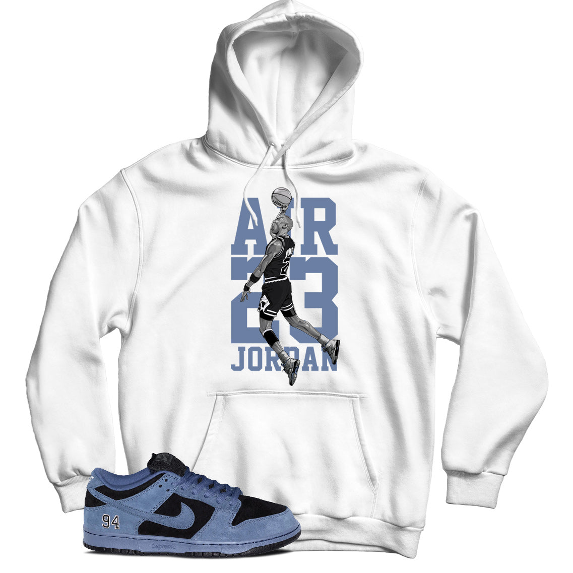 Dunk Low Supreme Ocean Fog Hoodie