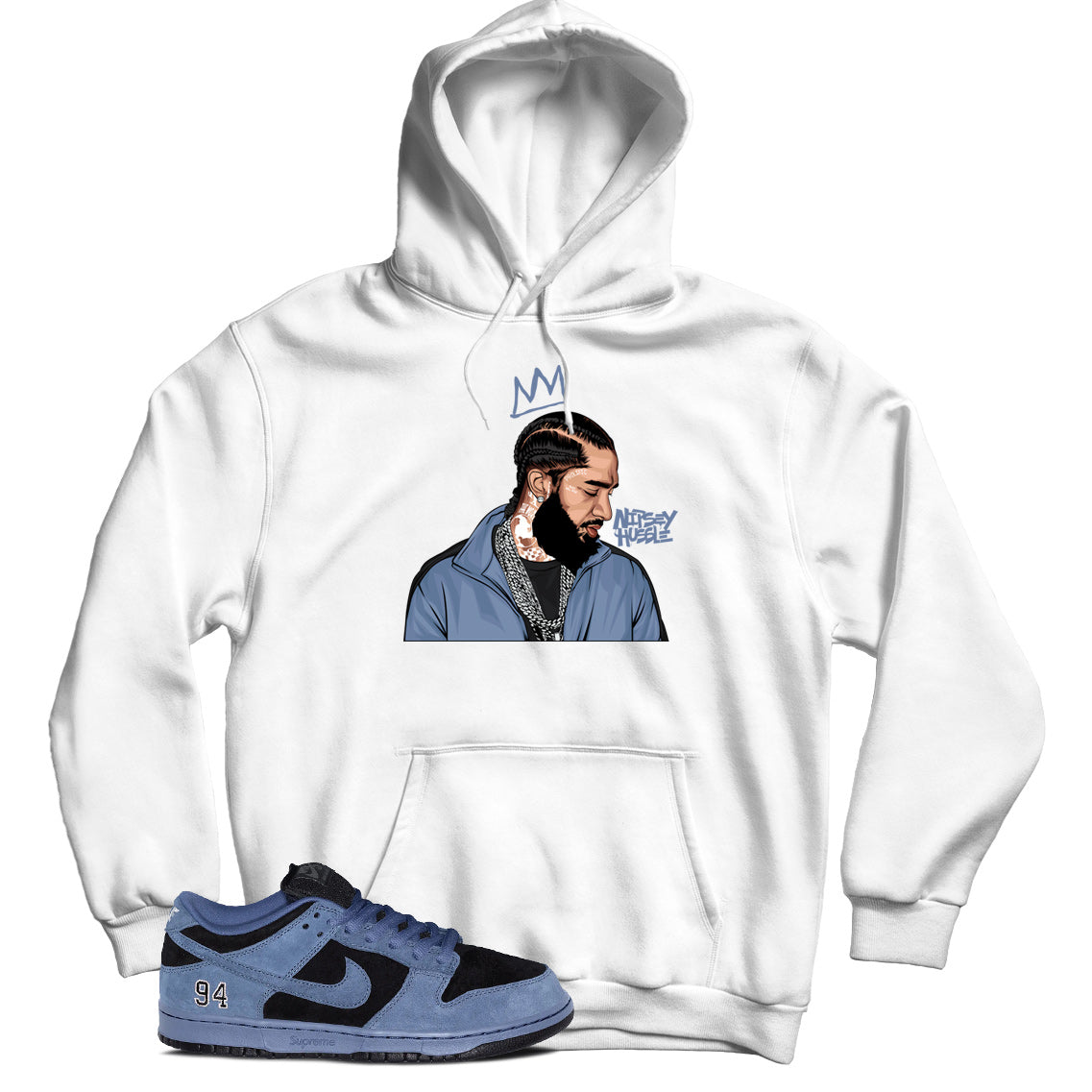 Dunk Low Supreme Ocean Fog Hoodie