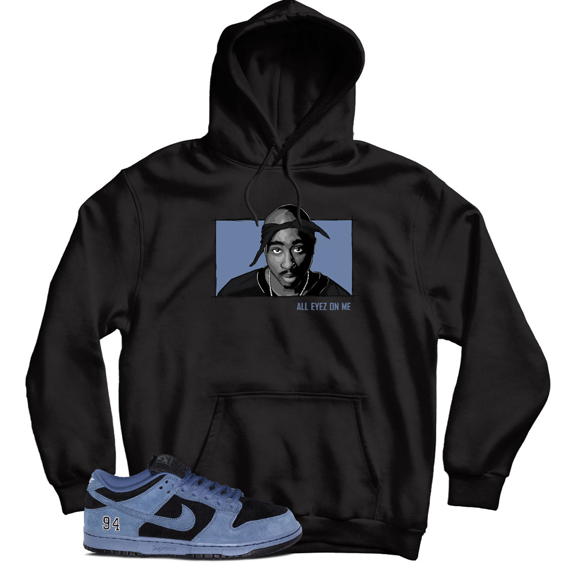 Hoodie Match Dunk Low Supreme Ocean Fog