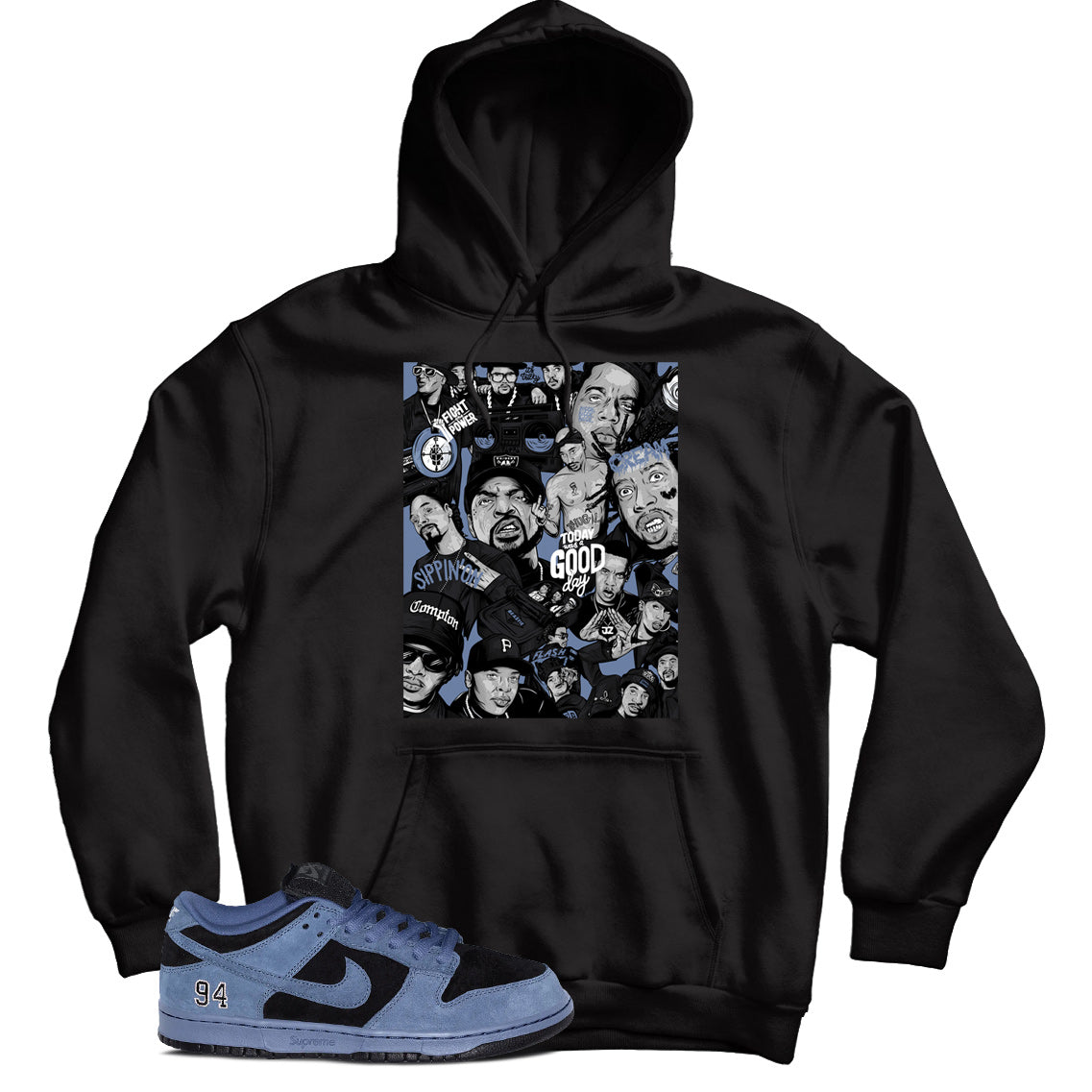 Dunk Low Supreme Ocean Fog hoodie