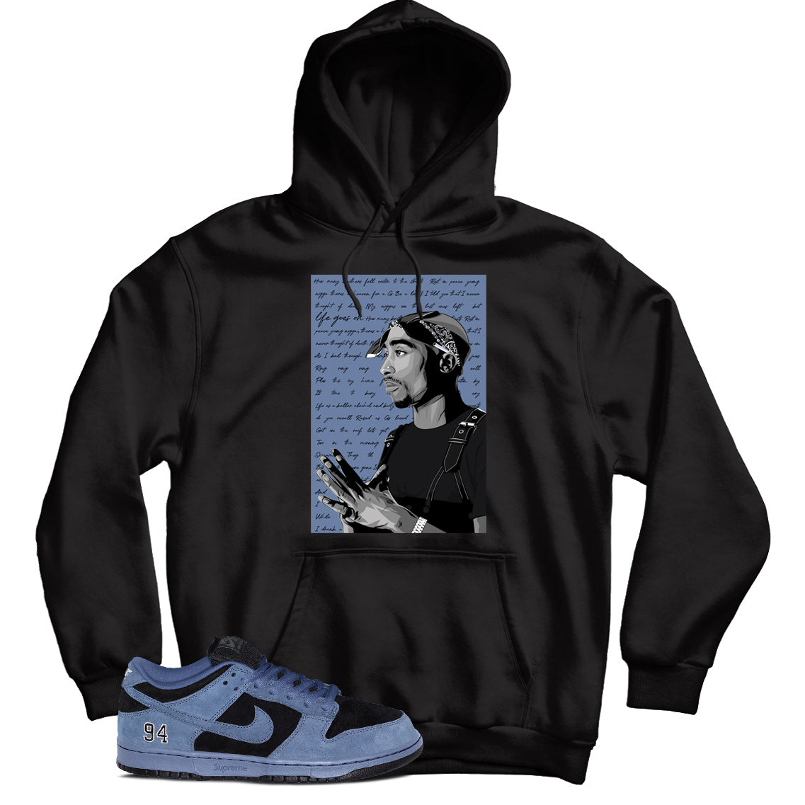 Dunk Low Supreme Ocean Fog hoodie