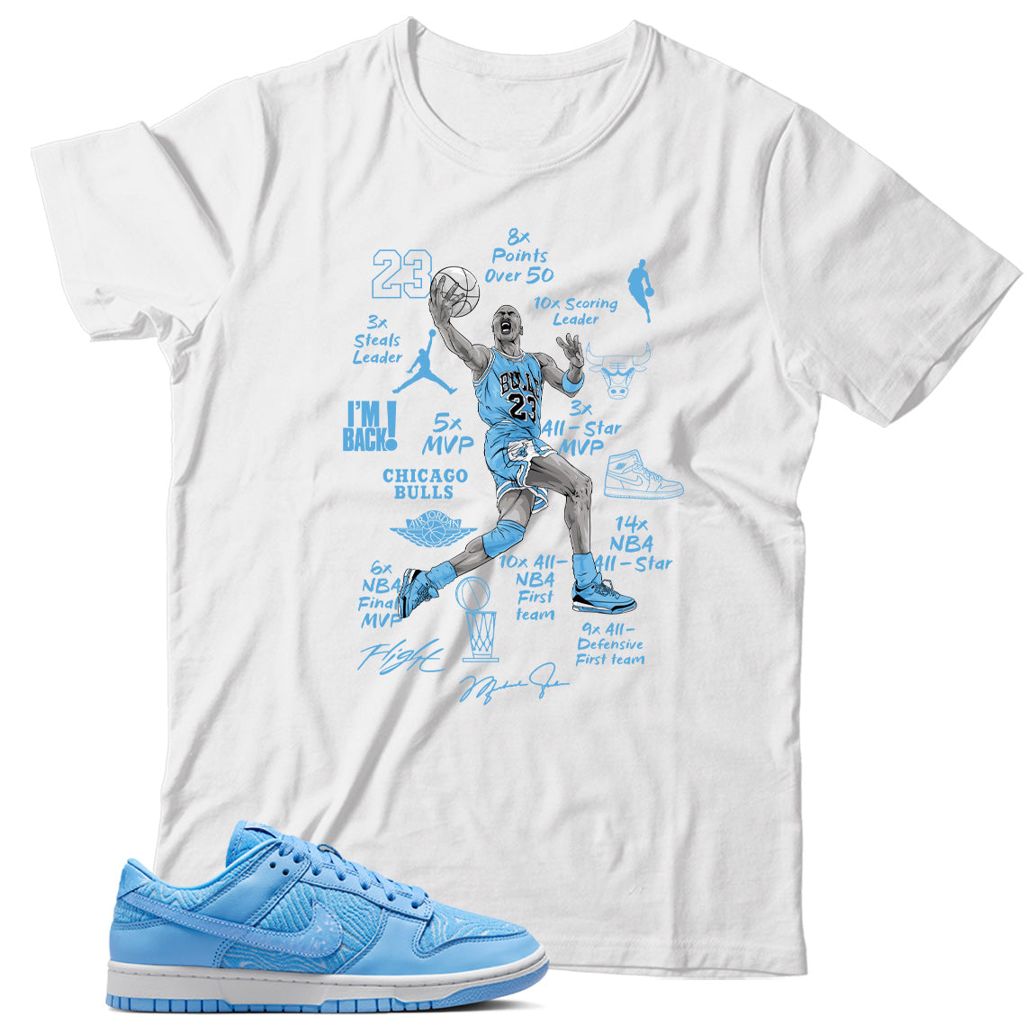 Dunk Low Topography University Blue shirt