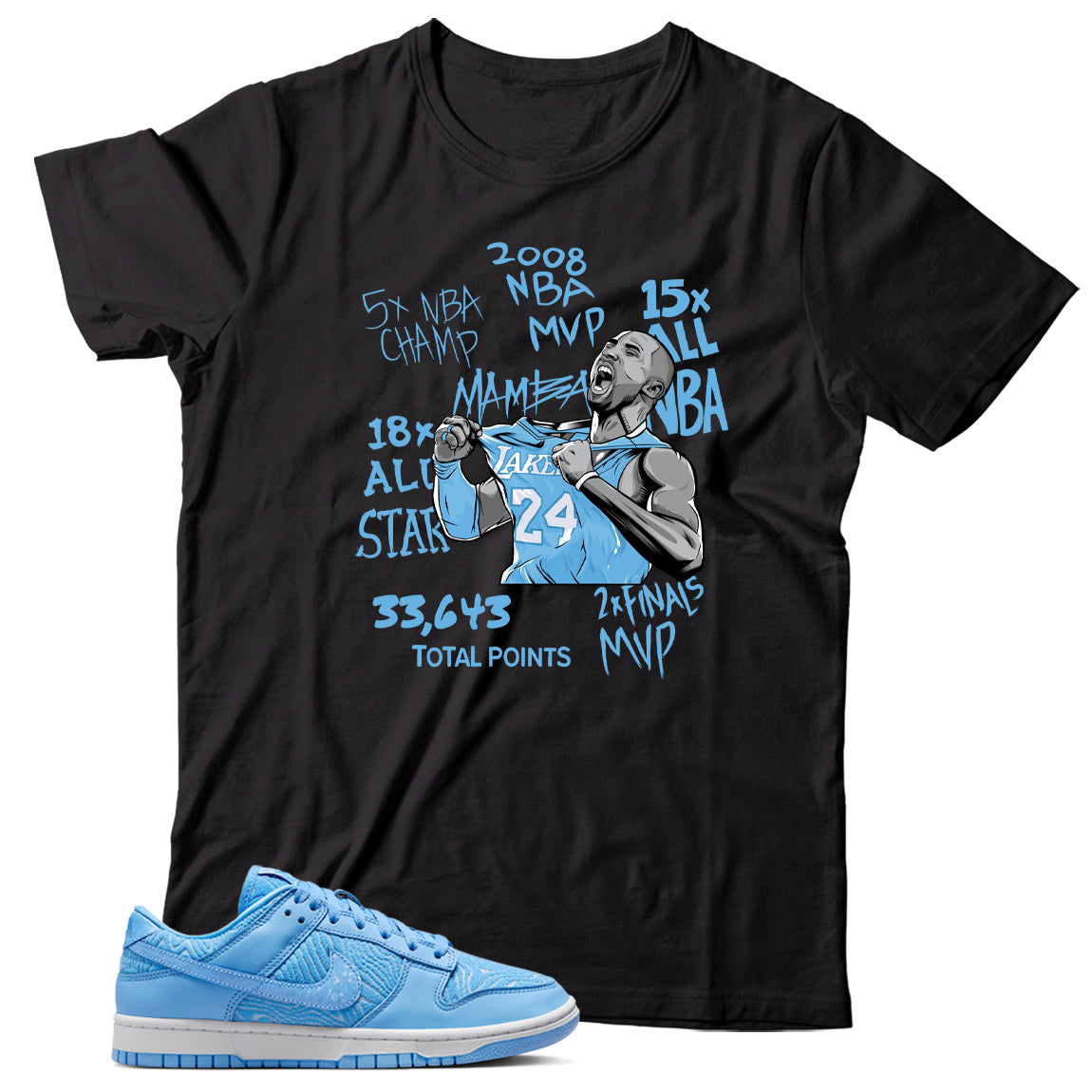 Dunk Low Topography University Blue shirt