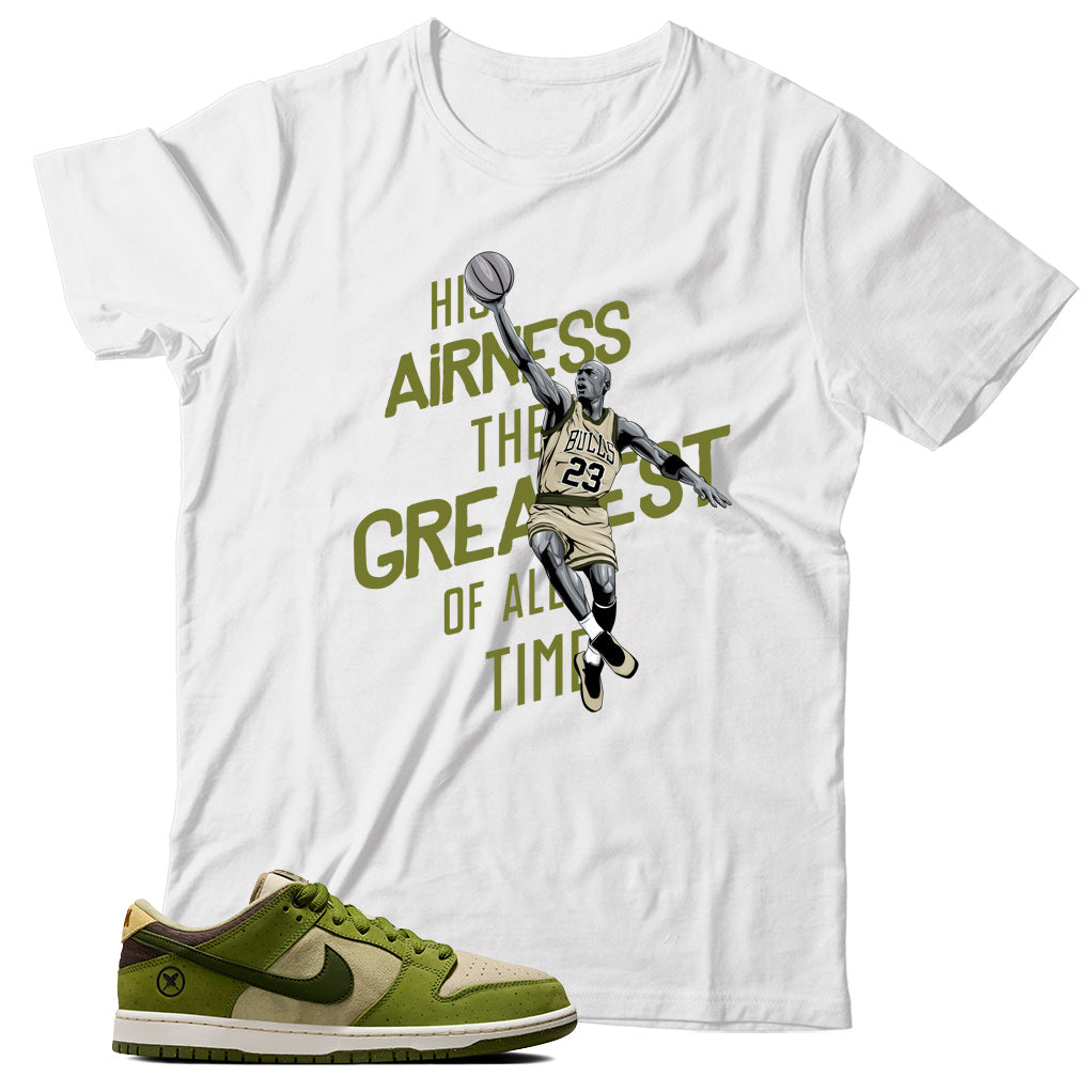 Dunk Low Yuto Horigome Asparagus shirt