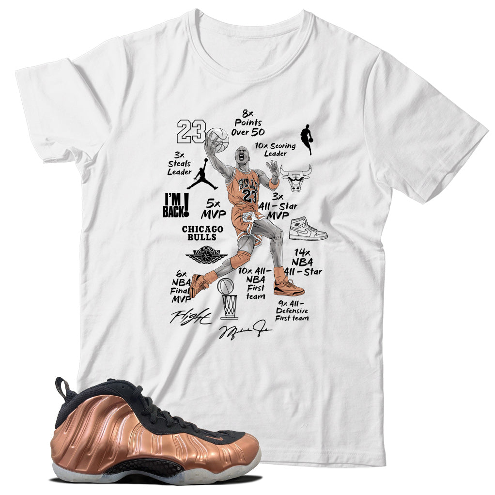 Shirt Match Nike Air Foamposite One Copper