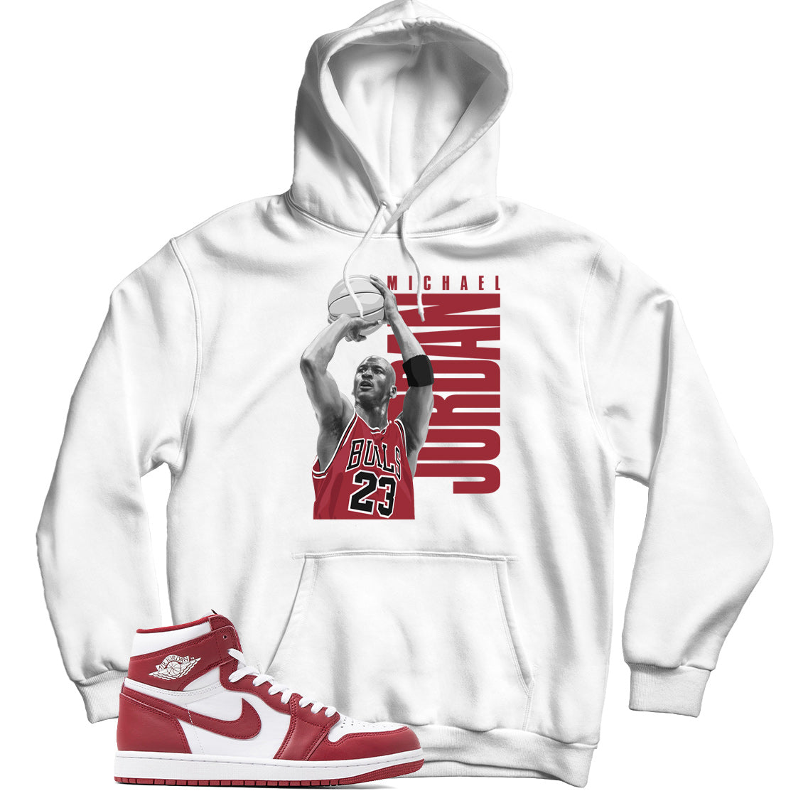 Jordan 1 Artisanal Team Red hoodie