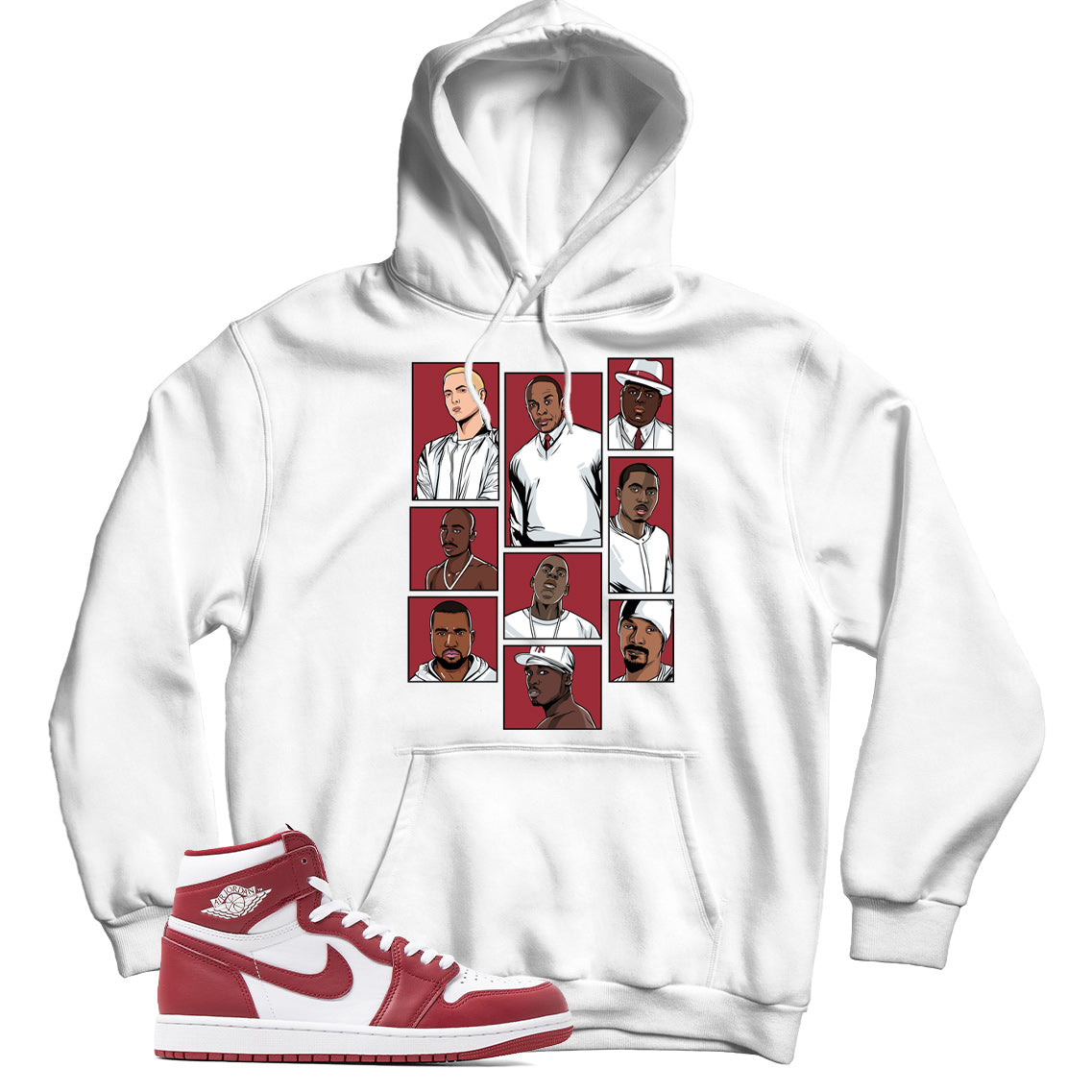 Jordan 1 Artisanal Team Red hoodie