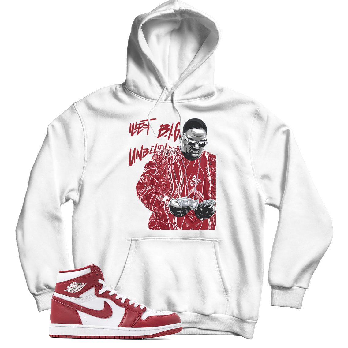 Jordan 1 Artisanal Team Red hoodie