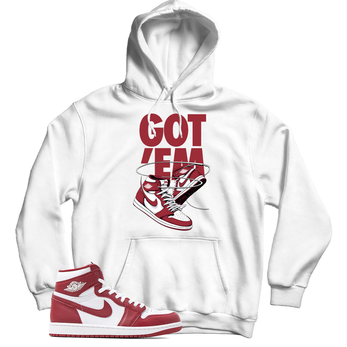 Jordan 1 Artisanal Team Red hoodie