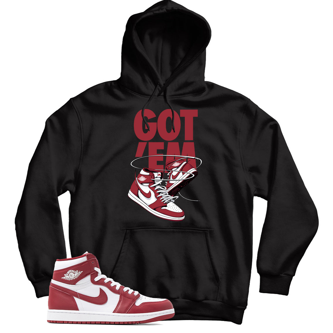 Jordan 1 Artisanal Team Red hoodie