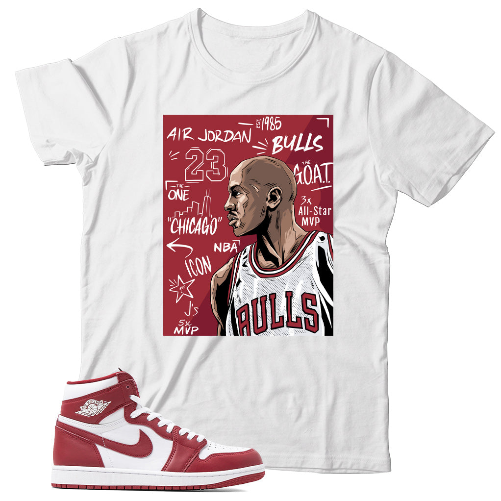 Jordan 1 Artisanal Team Red shirt