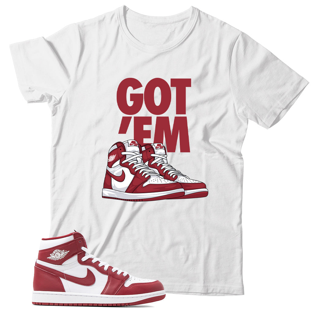 Jordan 1 Artisanal Team Red shirt