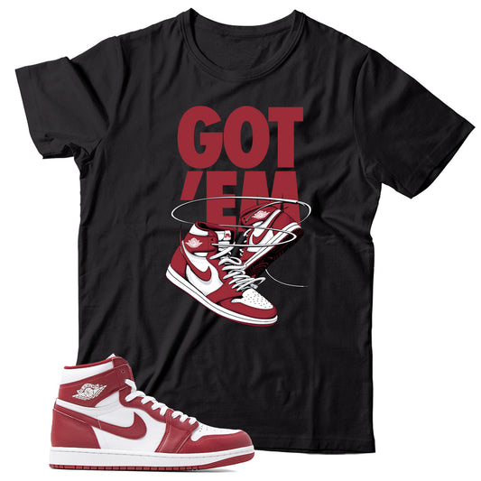 Jordan 1 Artisanal Team Red shirt