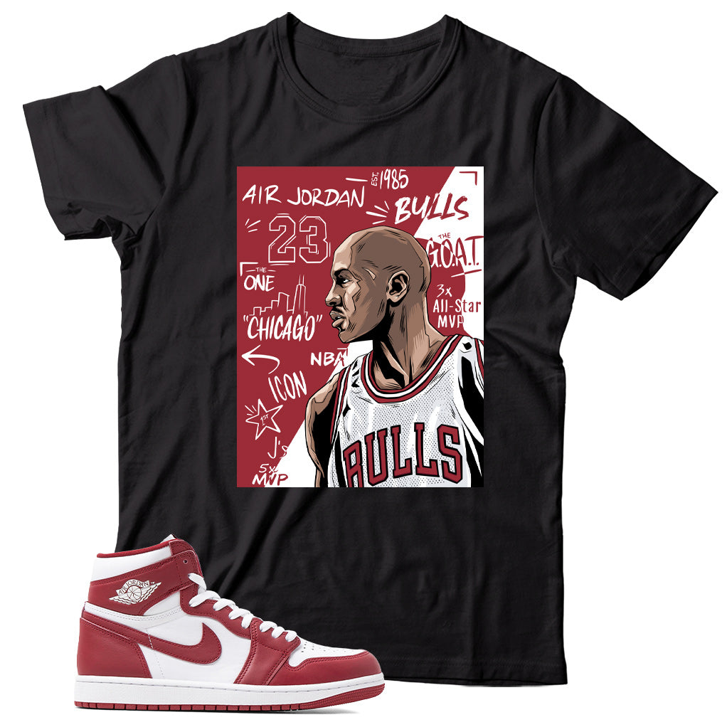 Jordan 1 Artisanal Team Red shirt