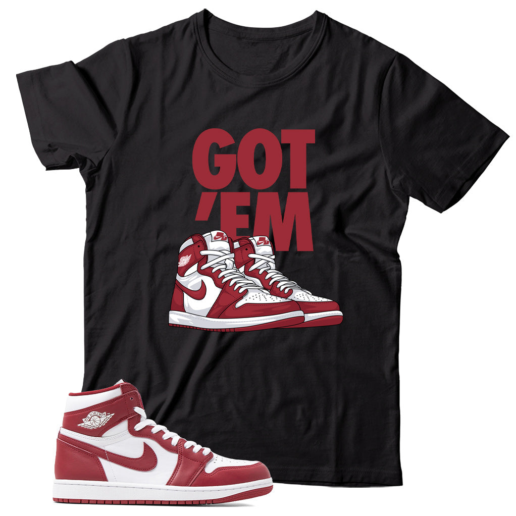 Jordan 1 Artisanal Team Red shirt