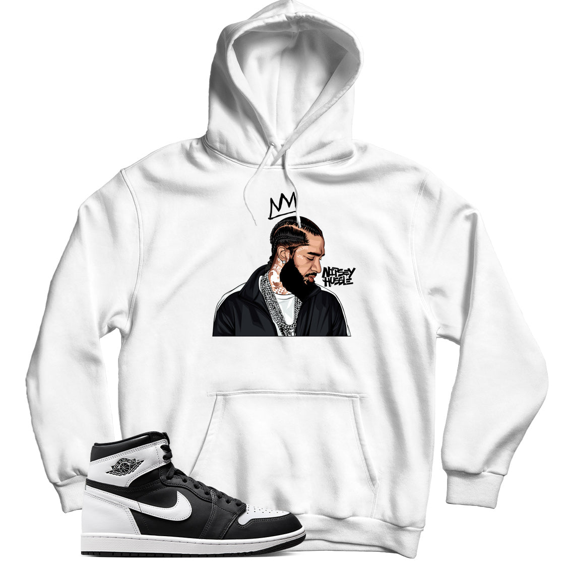 Jordan 1 Black White hoodie