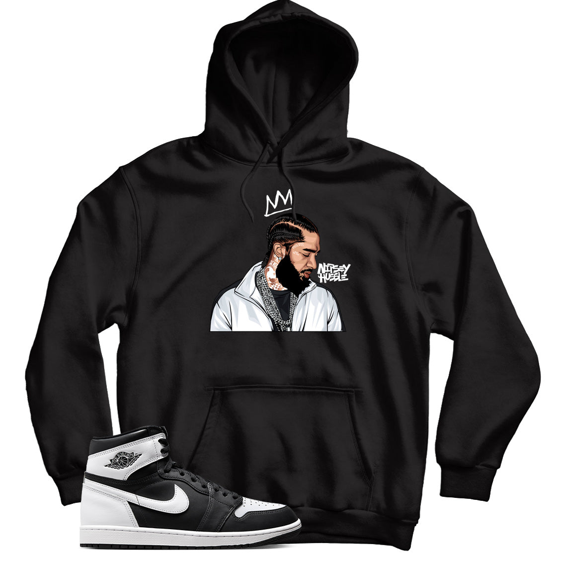 Jordan 1 Black White hoodie