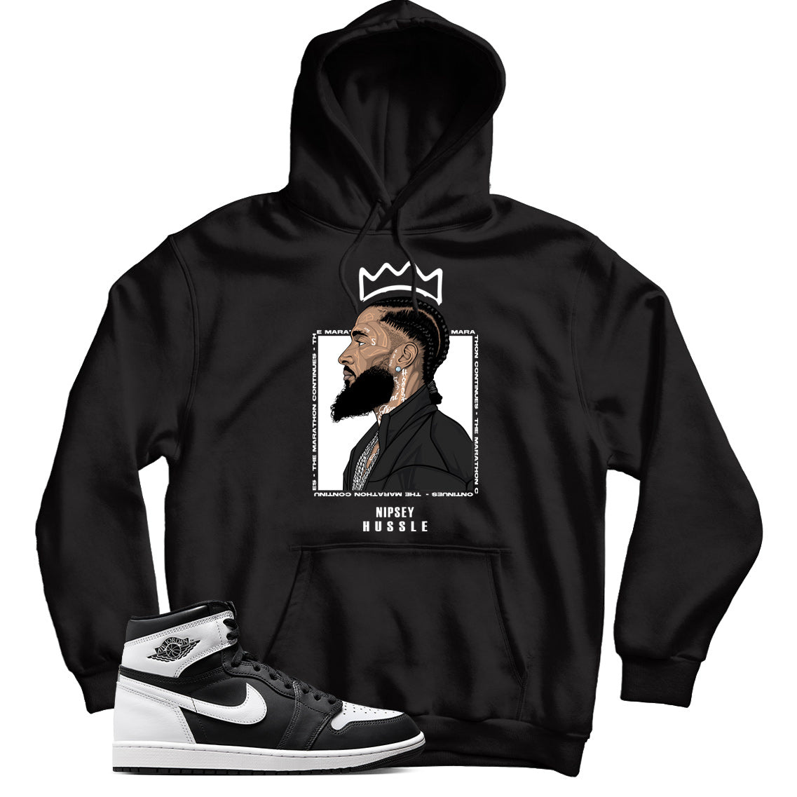 Jordan 1 Black White hoodie