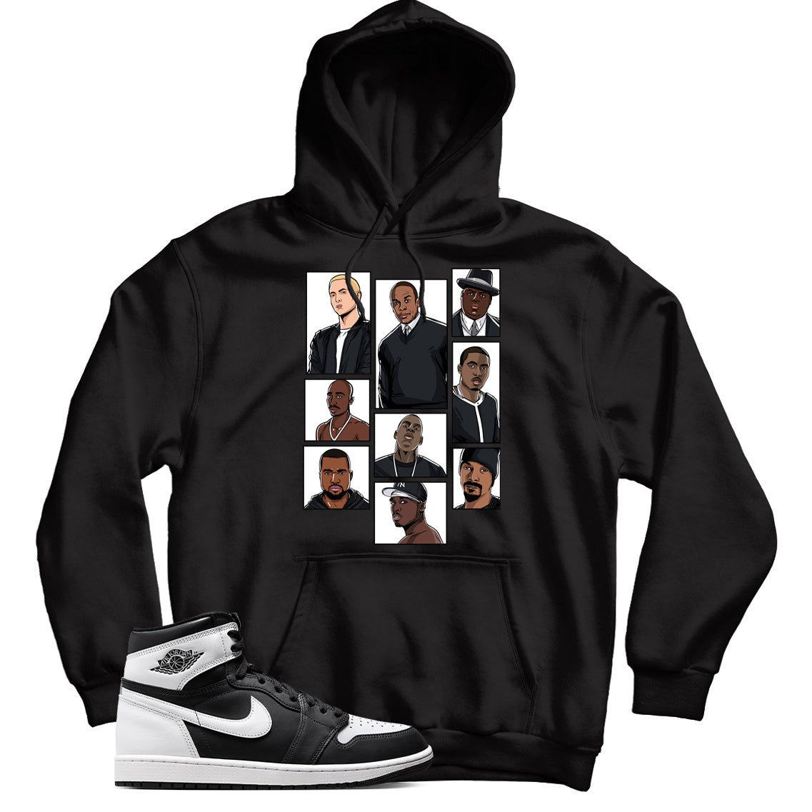 Jordan 1 Black White hoodie