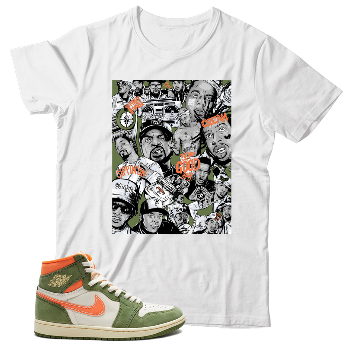 Jordan 1 Celadon shirt