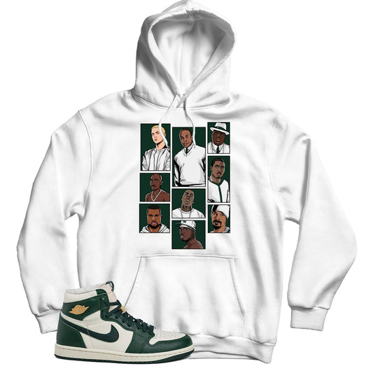 Rap Hoodie Match Jordan 1 Fir Pro Green