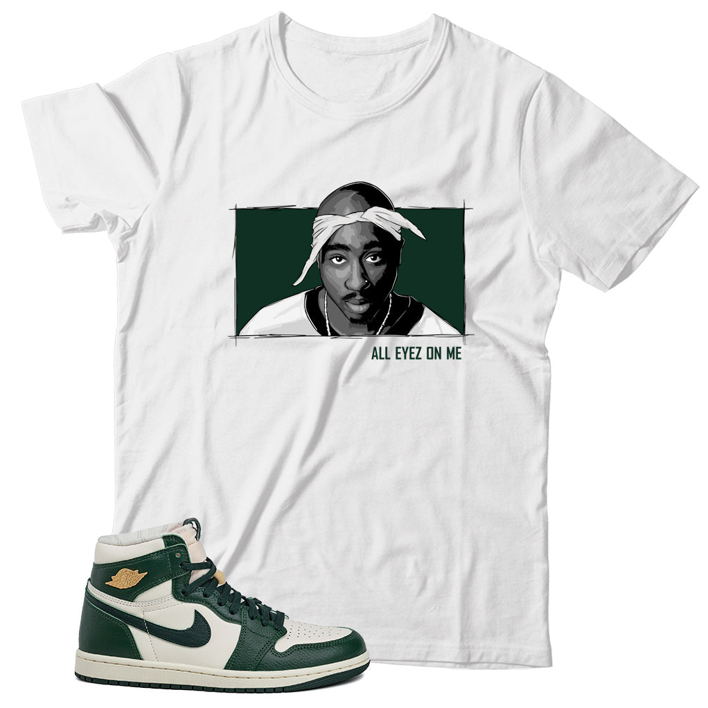 2P T-Shirt Match Jordan 1 Fir Pro Green