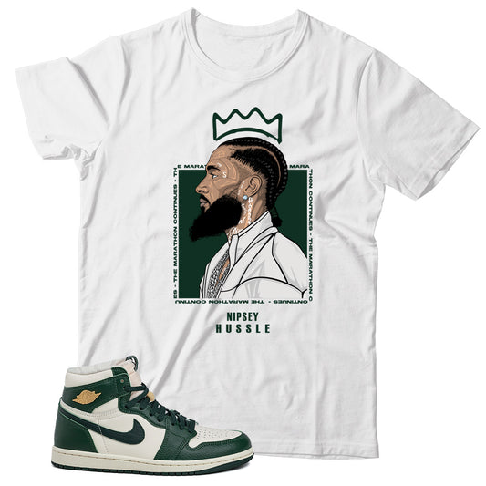 Nipsey(2) T-Shirt Match Jordan 1 Fir Pro Green
