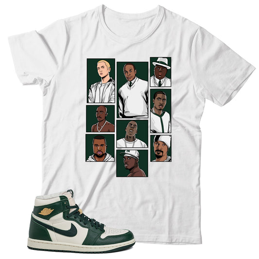 Rap T-Shirt Match Jordan 1 Fir Pro Green