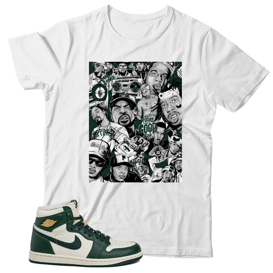 Rap(2) T-Shirt Match Jordan 1 Fir Pro Green