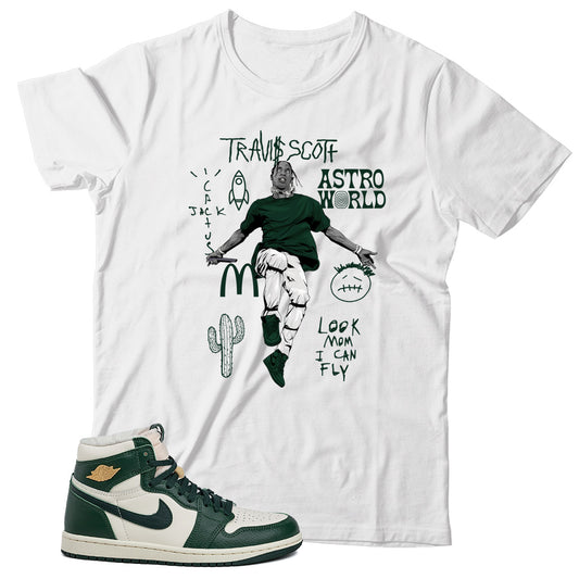 Travis T-Shirt Match Jordan 1 Fir Pro Green