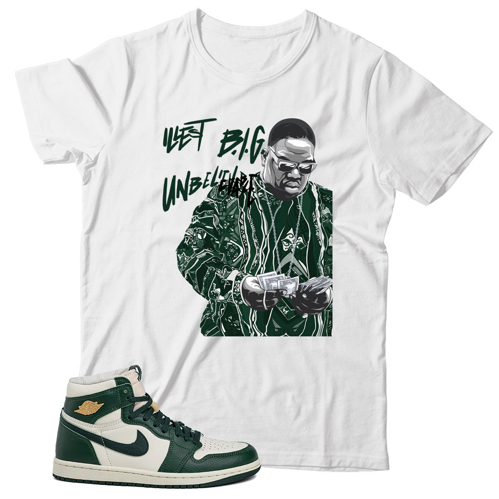 Biggie T-Shirt Match Jordan 1 Fir Pro Green