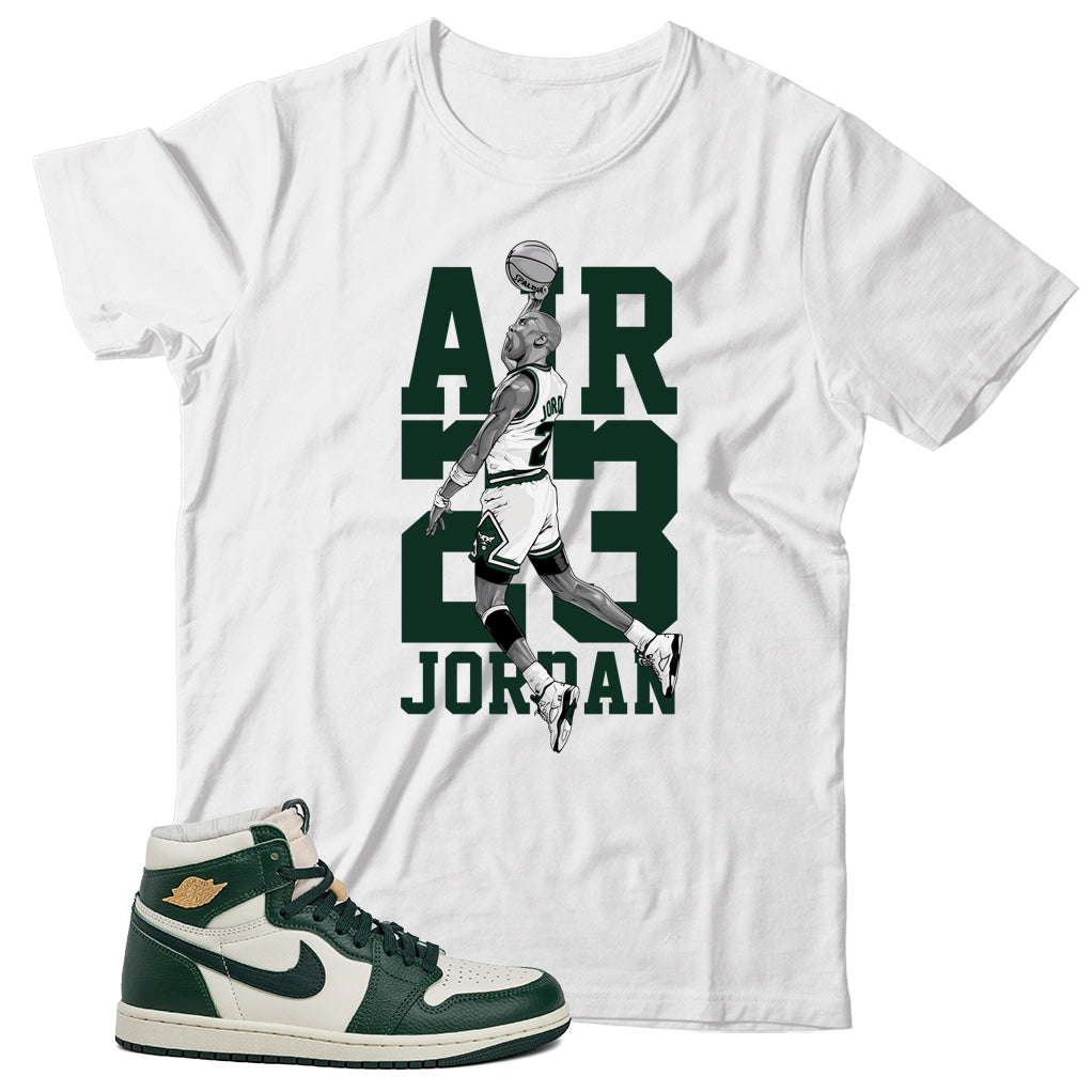 MJ T-Shirt Match Jordan 1 Fir Pro Green