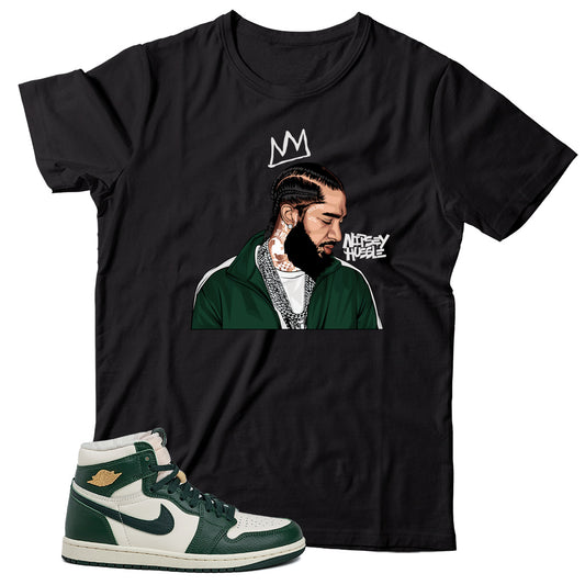 Nipsey T-Shirt Match Jordan 1 Fir Pro Green