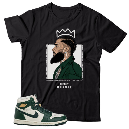 Nipsey(2) T-Shirt Match Jordan 1 Fir Pro Green