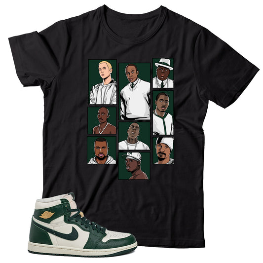 Rap T-Shirt Match Jordan 1 Fir Pro Green