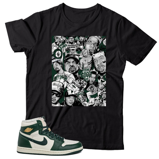 Rap(2) T-Shirt Match Jordan 1 Fir Pro Green