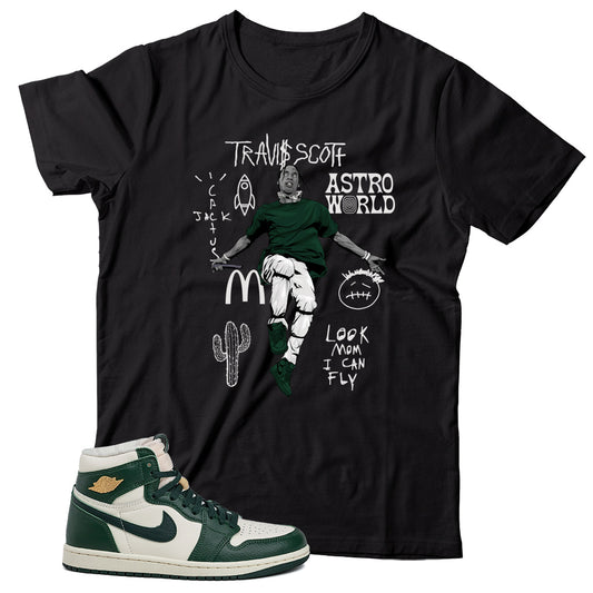 Travis T-Shirt Match Jordan 1 Fir Pro Green
