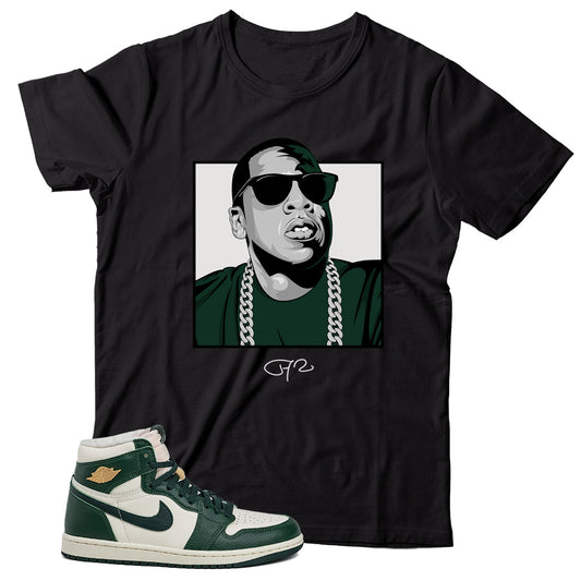 JZ T-Shirt Match Jordan 1 Fir Pro Green