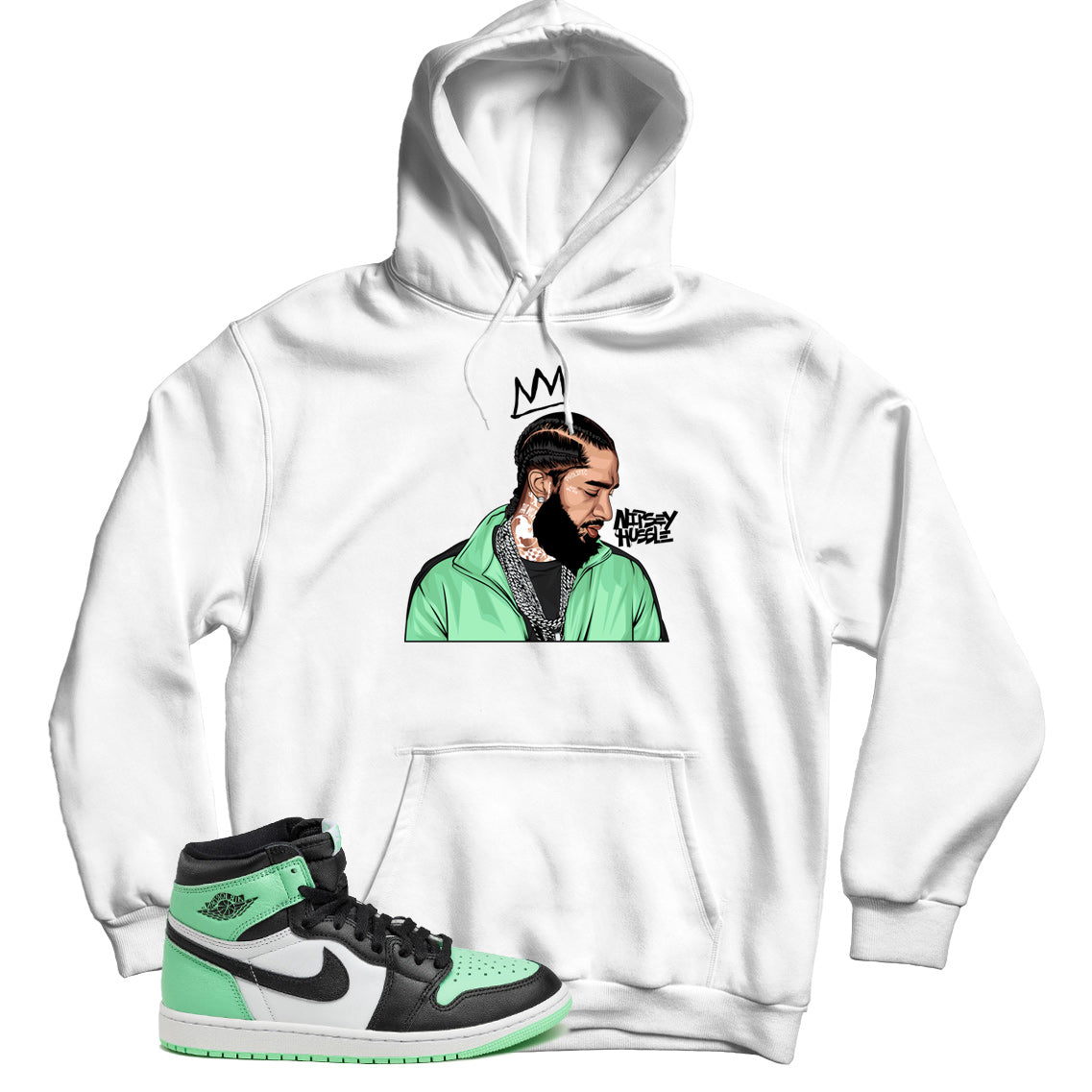 Jordan 1 Green Glow hoodie