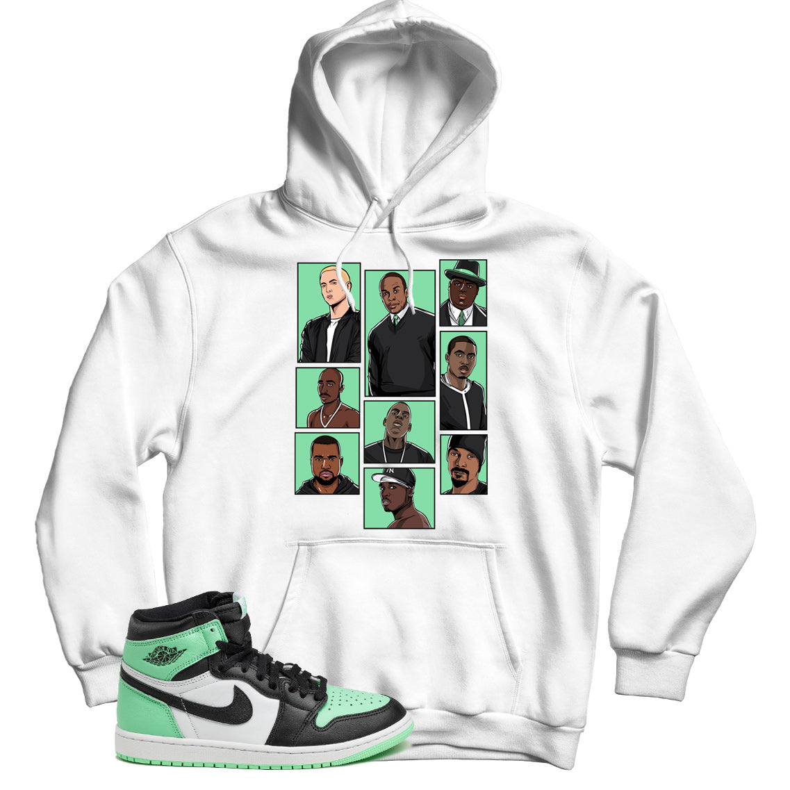 Jordan 1 Green Glow hoodie