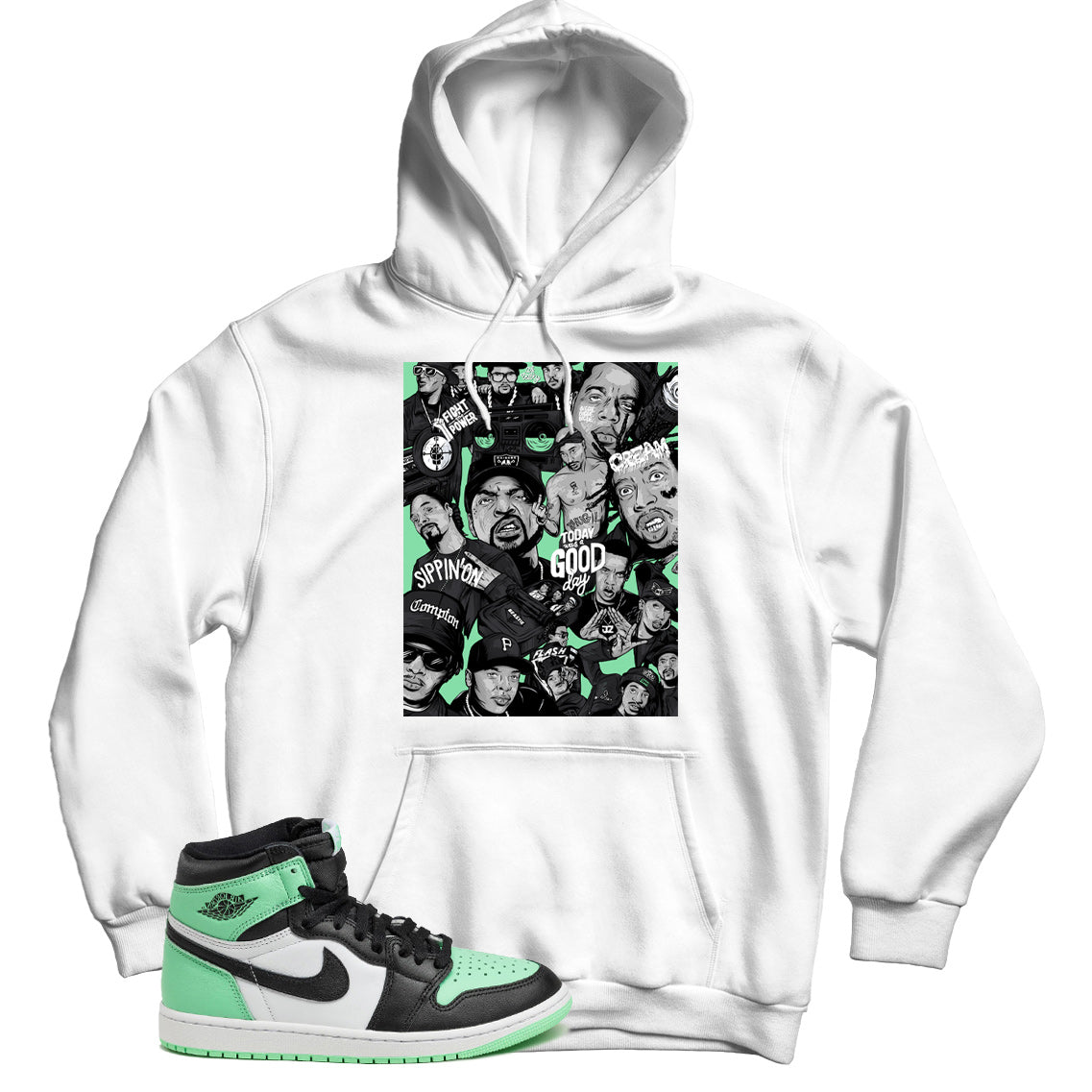 Hoodie Match Jordan 1 Green Glow