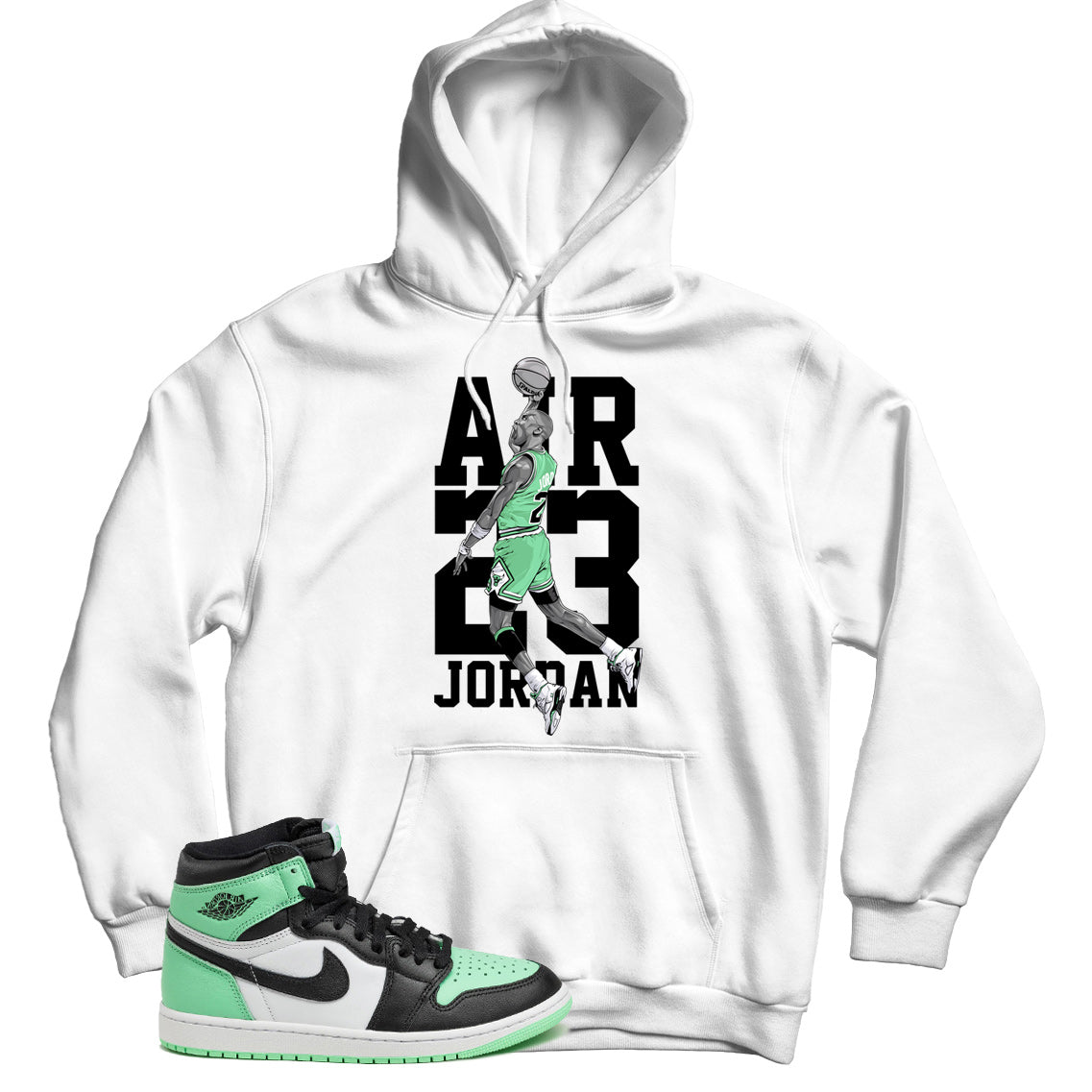 Jordan 1 Green Glow hoodie