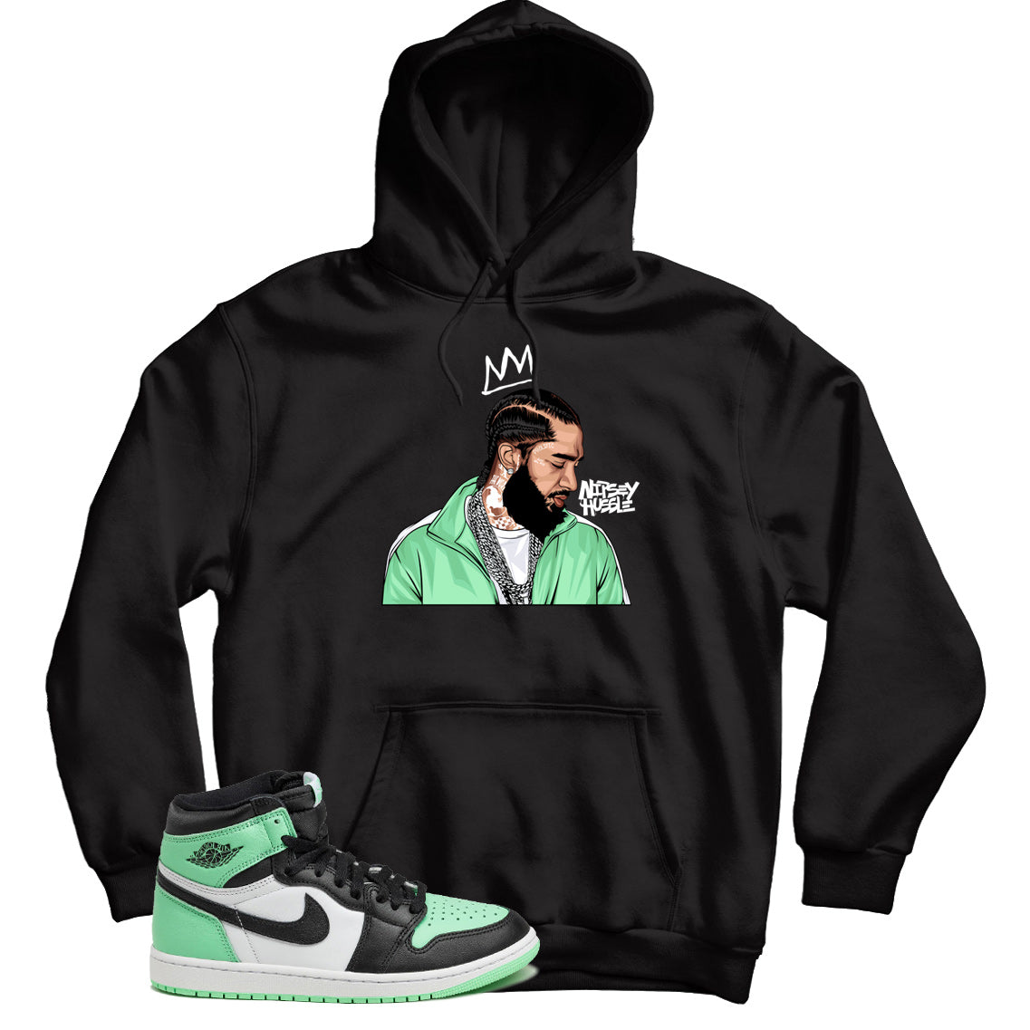 Jordan 1 Green Glow hoodie