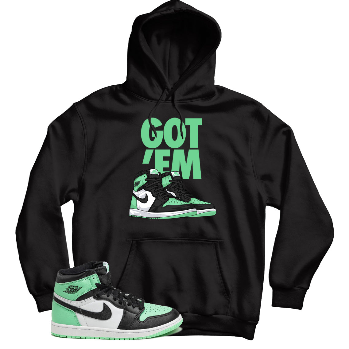 Jordan 1 Green Glow hoodie