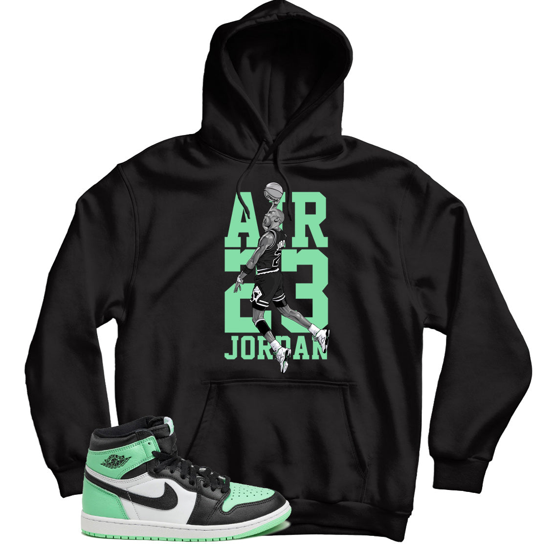 Jordan 1 Green Glow hoodie