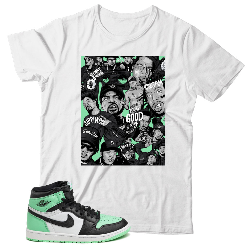 Jordan 1 Green Glow shirt