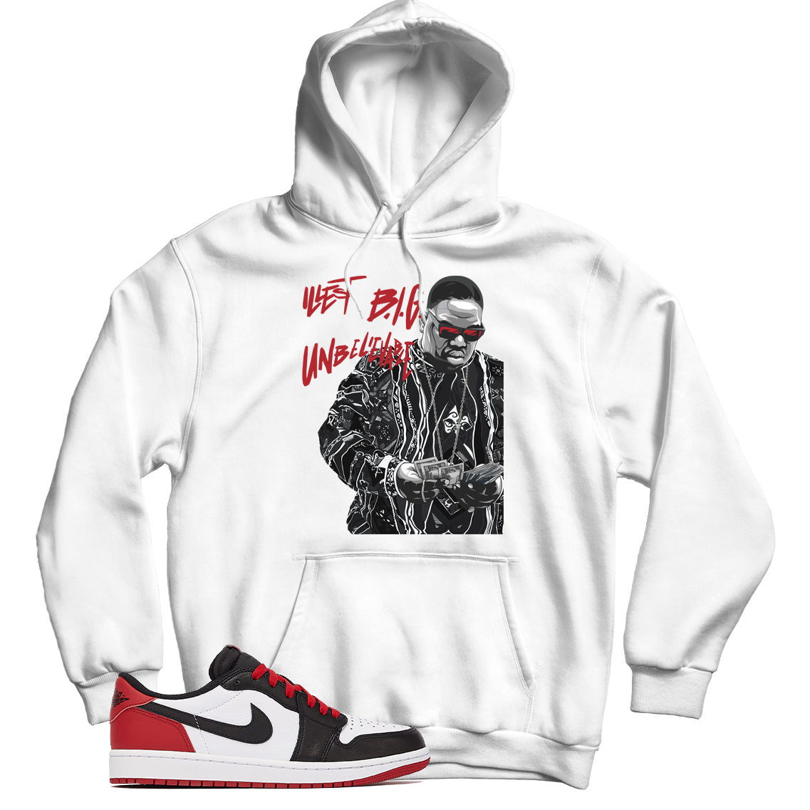 Jordan 1 Low Black Toe hoodie