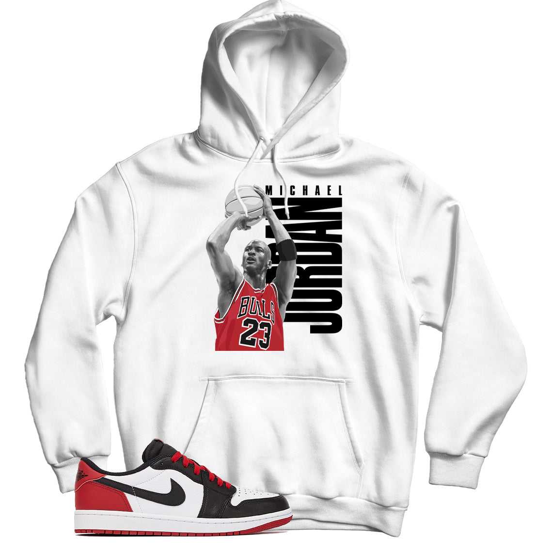 Jordan 1 Low Black Toe hoodie